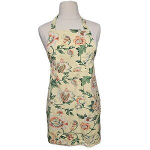 April Cornell Floral Shabby Chic Chef Apron Flowers EUC